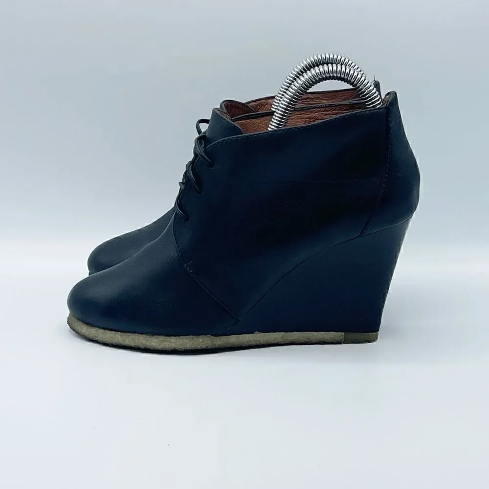 Louise et Cie rubber sole leather black booties - Women’s 6.5 / 36.5
